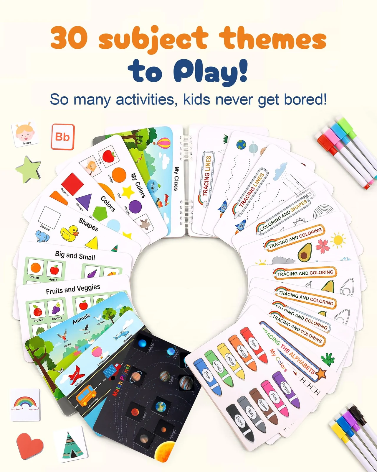 Mallify preschool busy book pages with alphabet and matching activities